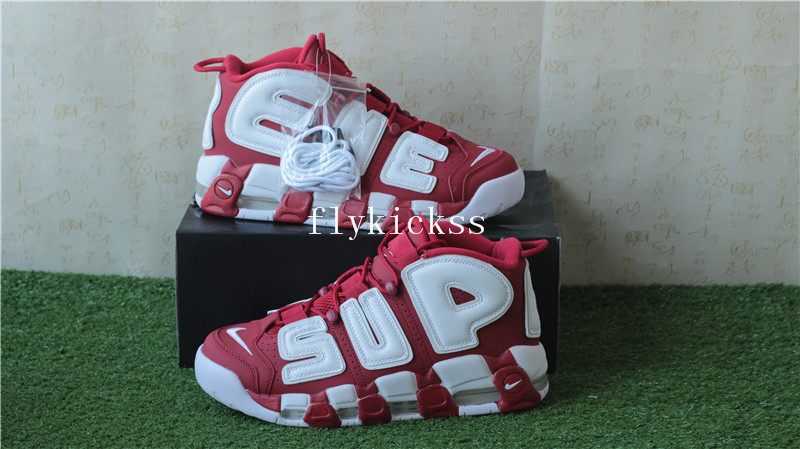 Authentic Supreme X Nike Air Uptempo Red